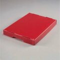 Global Equipment GEC&#8482; Corrugated Plastic Postal Mail Tote Lid Red 7532R